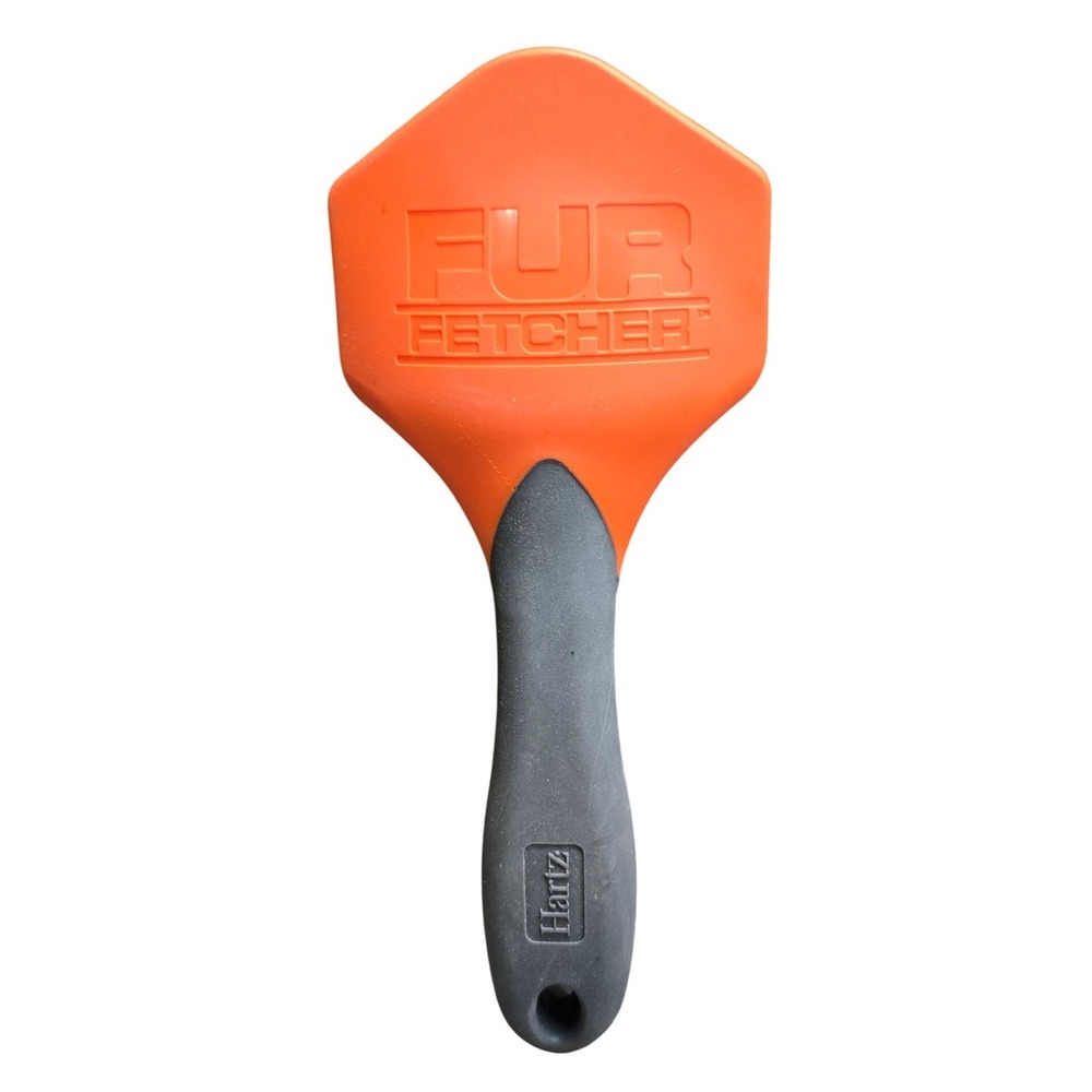 Hartz Groomers Best Fur Fetcher DeShedding Brush Dog Cat Orange Gray Tool